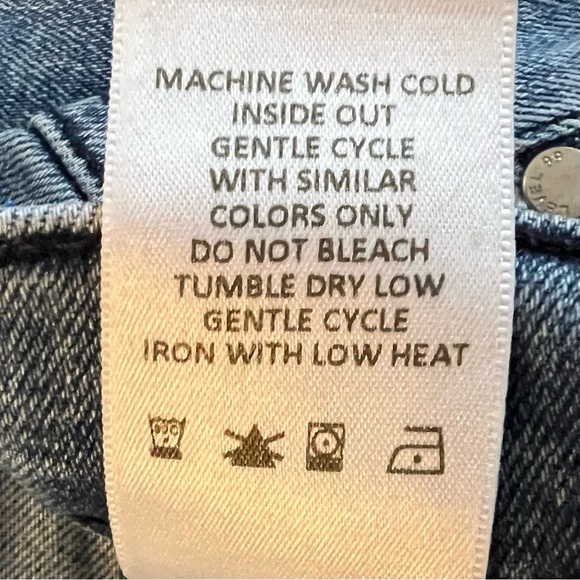 ANTHROPOLOGIE Level 99 Denim Mid Rise Straight Leg Jeans Distressed Size 25 - Picture 8 of 10